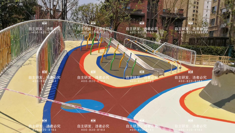 湖北武汉·钰龙·旭辉半岛小区户外非标不锈钢钻洞滑梯乐园定做案例俯视图7.jpg