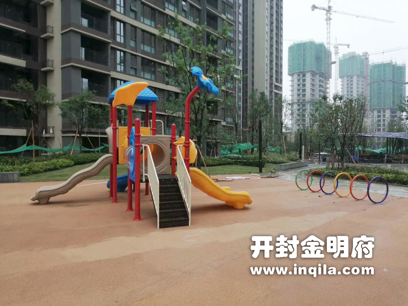 河南开封金明府小区儿童滑梯组合