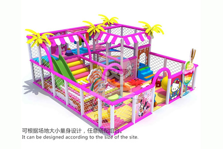 45平米儿童淘气堡乐园定制YQL-D22233糖果主题淘气堡