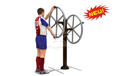 供应户外小区健身器材路径厂家价格直销-YQL-D26702-双位大转轮