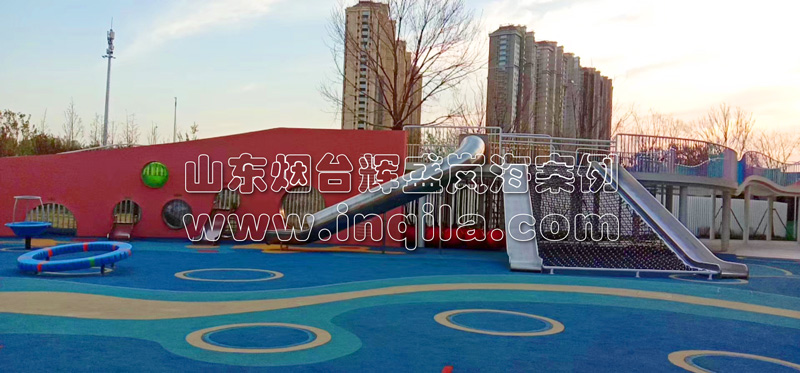 山东烟台辉盛岚海示范区不锈钢滑梯案例