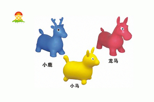供应淘气堡亲子乐园儿童塑料摇马跷跷板消防车玩具YQL-D44712动物跳马