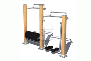英奇利戶外無動力體育鍛煉運動塑木健身器材路徑定制廠家價格圖片YQL-14107