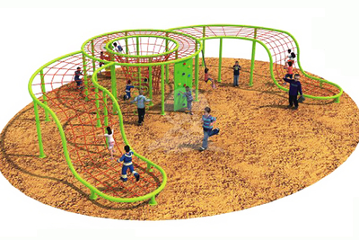 大型户外无动力游乐设施体能拓展训练攀爬网组合设备定制厂家价格图片YQL-13302