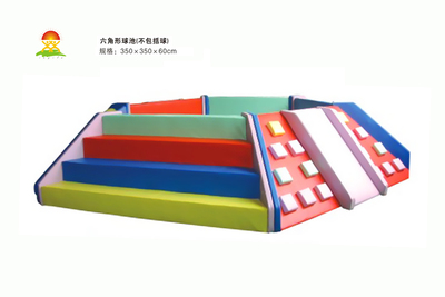 供应幼儿亲子乐园室内儿童软体软包海洋球池波波球池YQL-D40401六角形球池