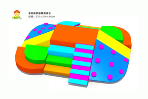 供应幼儿亲子乐园室内外钻洞软体攀爬滑组合儿童早教软包玩具YQL-D40508多功能软体爬滑组合