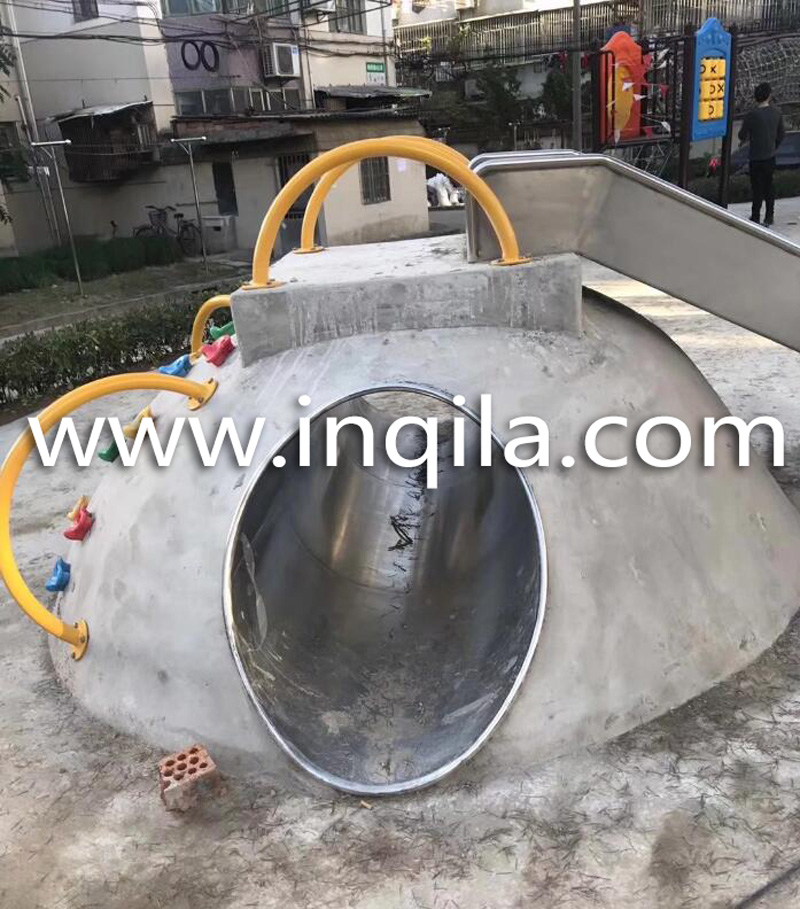 上海杨浦区491弄花园地块户外攀爬网不锈钢滑梯项目案例10.jpg
