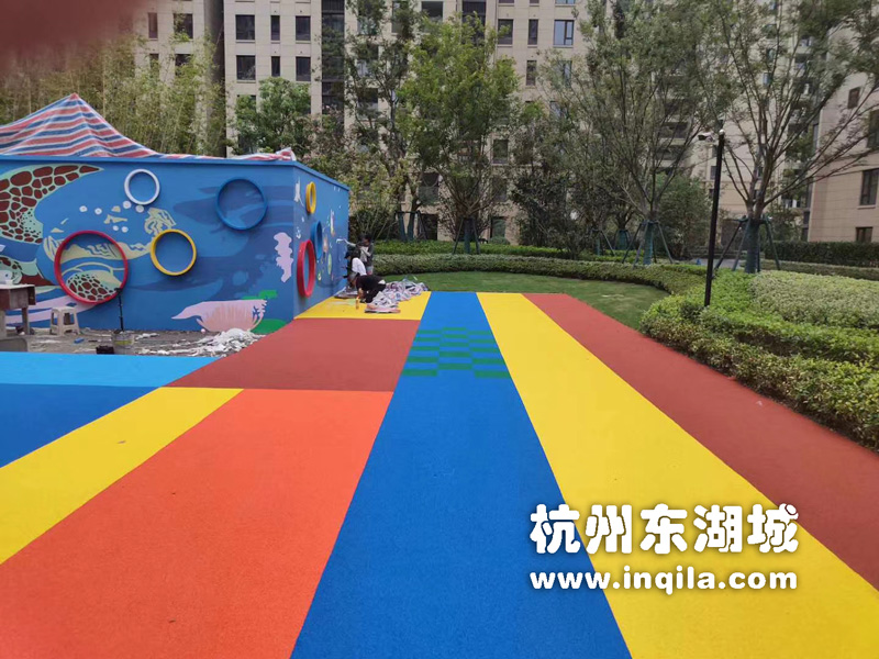 浙江杭州东湖城塑胶地垫竣工图