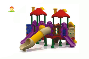室内外儿童乐园全塑料组合滑梯玩具厂家批发价格直销YQL-D23001蓝精灵组合系列