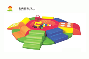 供应幼儿亲子乐园室内外钻洞软体攀爬滑组合儿童早教软包玩具YQL-D40503多功能爬滑组合Y型