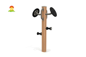 供应户外小区木塑健身器材路径厂家价格图片YQL-D37204-塑木按摩揉推器