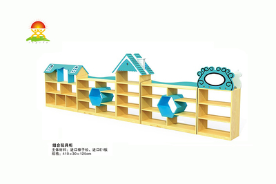 供应幼儿园儿童实木整理收纳玩具柜架厂家批发YQL-D37902