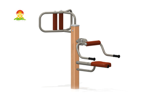 供应户外小区木塑健身器材路径厂家价格图片YQL-D37203-塑木腰背按摩器