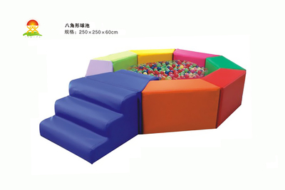 供应幼儿亲子乐园室内儿童软体软包海洋球池波波球池YQL-D40406八角形球池