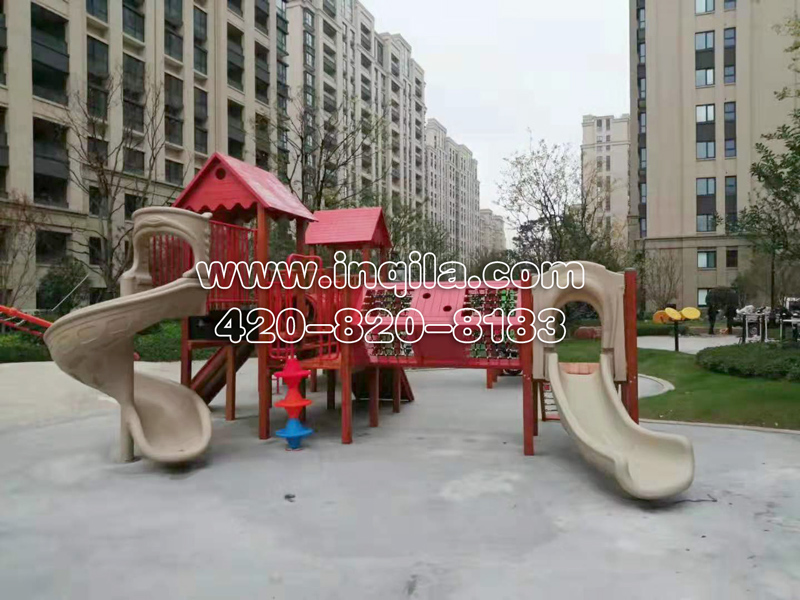 大华碧云天木制滑梯攀爬组合