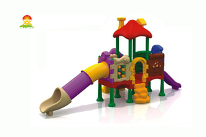 室内外儿童乐园全塑料组合滑梯玩具厂家批发价格直销YQL-D22703蓝精灵组合系列