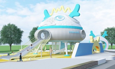 户外无动力游乐设备场地规划定制设计方案效果图YQL-07106鸟笼主题方案