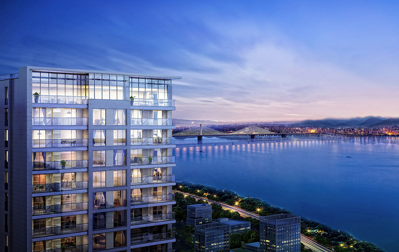 浙江杭州富阳区江宸府小区居住环境构想图