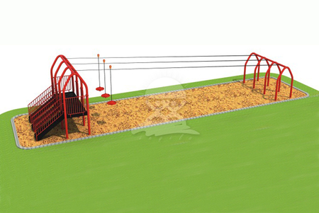 户外无动力游乐设施体能拓展训练儿童滑索设备定制厂家价格图片YQL-13403