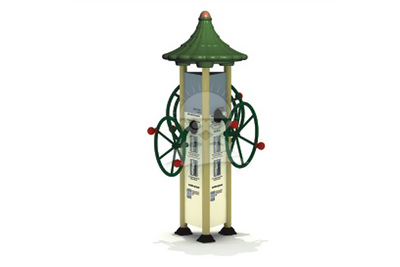 小区公园室外三面豪华健身组合训练器材厂家YQL-D29902-三面豪华大转轮