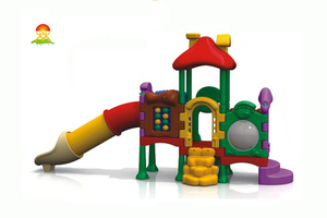 室内外儿童乐园全塑料组合滑梯玩具厂家批发价格直销YQL-D22903蓝精灵组合系列