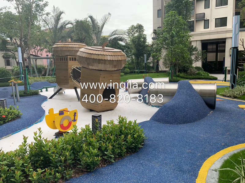 小区户外不锈钢钻洞坚果滑梯乐园案例-碧桂园&金辉佛山大沥·坚果公馆5 小区户外不锈钢钻洞坚果滑梯乐园案例-碧桂园&金辉佛山大沥·坚果公馆5