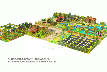 1300平米儿童淘气堡乐园定制YQL-D22707城堡主题淘气堡