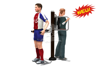 供应户外小区健身器材路径厂家价格直销-YQL-D26701-腰背按摩器