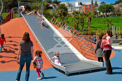 户外非标不锈钢滑梯定制生产厂家价格图片YQL-D09606不锈钢直滑梯