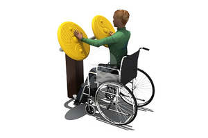 英奇利供應戶外室內殘疾人康復訓練健身器材路徑廠家價格圖片YQL-D30203-太極推手盤