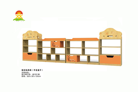 供应幼儿园儿童实木整理收纳玩具柜架厂家批发YQL-D38001