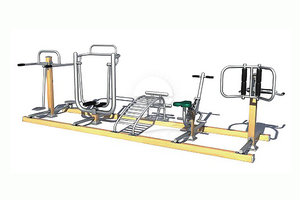 英奇利戶外無動力體育鍛煉運動塑木健身器材路徑定制廠家價格圖片YQL-14001