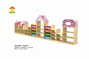 供应幼儿园儿童实木整理收纳玩具柜架厂家批发YQL-D38103