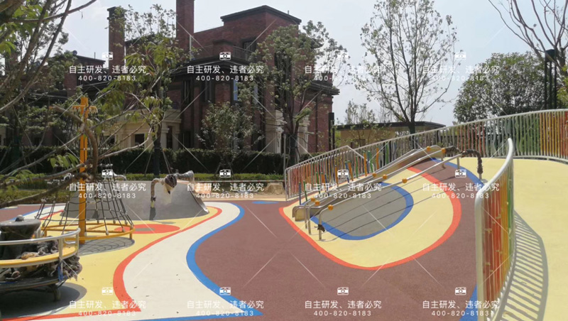 湖北武汉·钰龙·旭辉半岛小区户外非标不锈钢钻洞滑梯乐园定做案例俯视图2.jpg