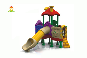 室内外儿童乐园全塑料组合滑梯玩具厂家批发价格直销YQL-D23104蓝精灵组合系列
