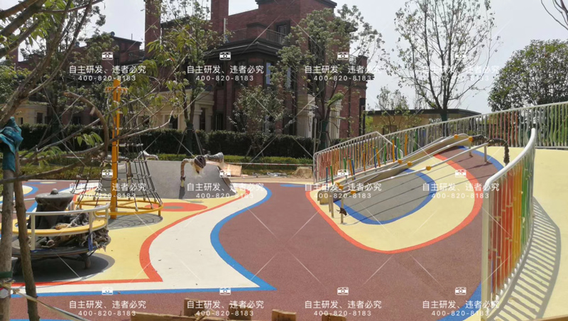 湖北武汉·钰龙·旭辉半岛小区户外非标不锈钢钻洞滑梯乐园定做案例俯视图6.jpg