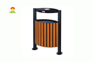 提供室内外钢木垃圾桶箱生产厂家价格直销YQL-D32109