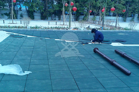 供应室外拼接塑胶安全地垫生产厂家价格YQL-D25405