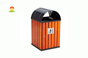 提供室内外钢木垃圾桶箱生产厂家价格直销YQL-D32104