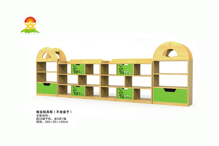 供应幼儿园儿童实木整理收纳玩具柜架厂家批发YQL-D38003
