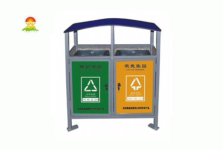 英奇利户外分类广告垃圾箱冲孔式镀锌板垃圾桶生产厂家YQL-D32603.jpg