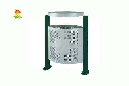 提供户外冲孔式镀锌垃圾桶果皮箱厂家价格直销YQL-D32407