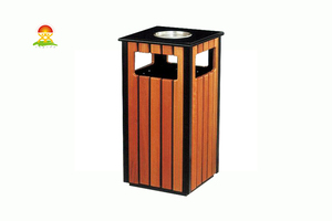 提供室内外钢木垃圾桶箱生产厂家价格直销YQL-D32107
